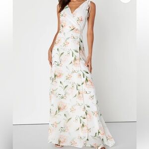 NWOT Lulus White Romantic Possibilities Dress